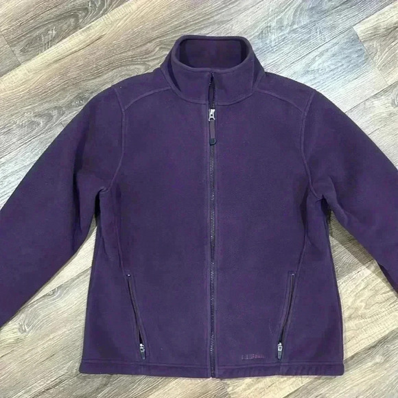 L.L. Bean Women's Full Zip Fleece Jacket Purple/Plum size Medium-Reg Polartec - Picture 2 of 14